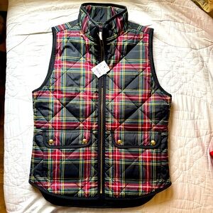 J. Crew Tartan Puffer Vest | XS